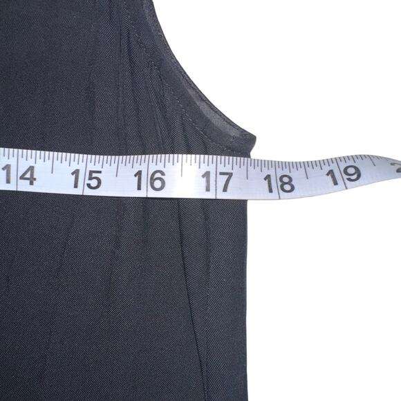 Sandro Rosilda Drawstring Waist Sleeveless Black Dress 3 LARGE - Picture 7 of 8